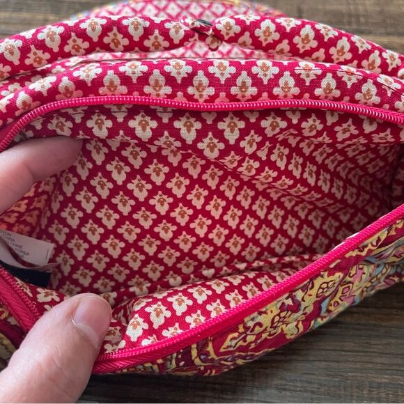 Raymond Waites Jewelry Roll Case Travel Organizer in Pinkish/Red Paisley Print - Picture 6 of 10